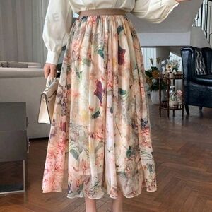 Floral maxi skirt